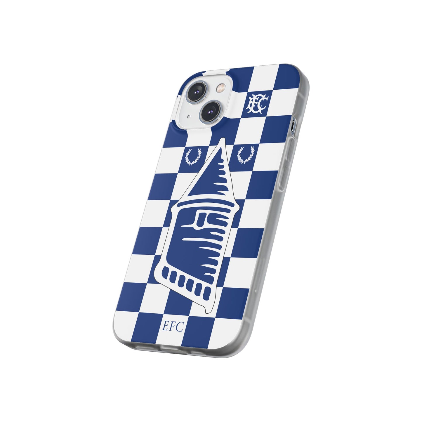 Everton Blue & White Chequered iPhone Flexi Case - iPhone 16, 15, 14, Plus/Pro/Pro Max