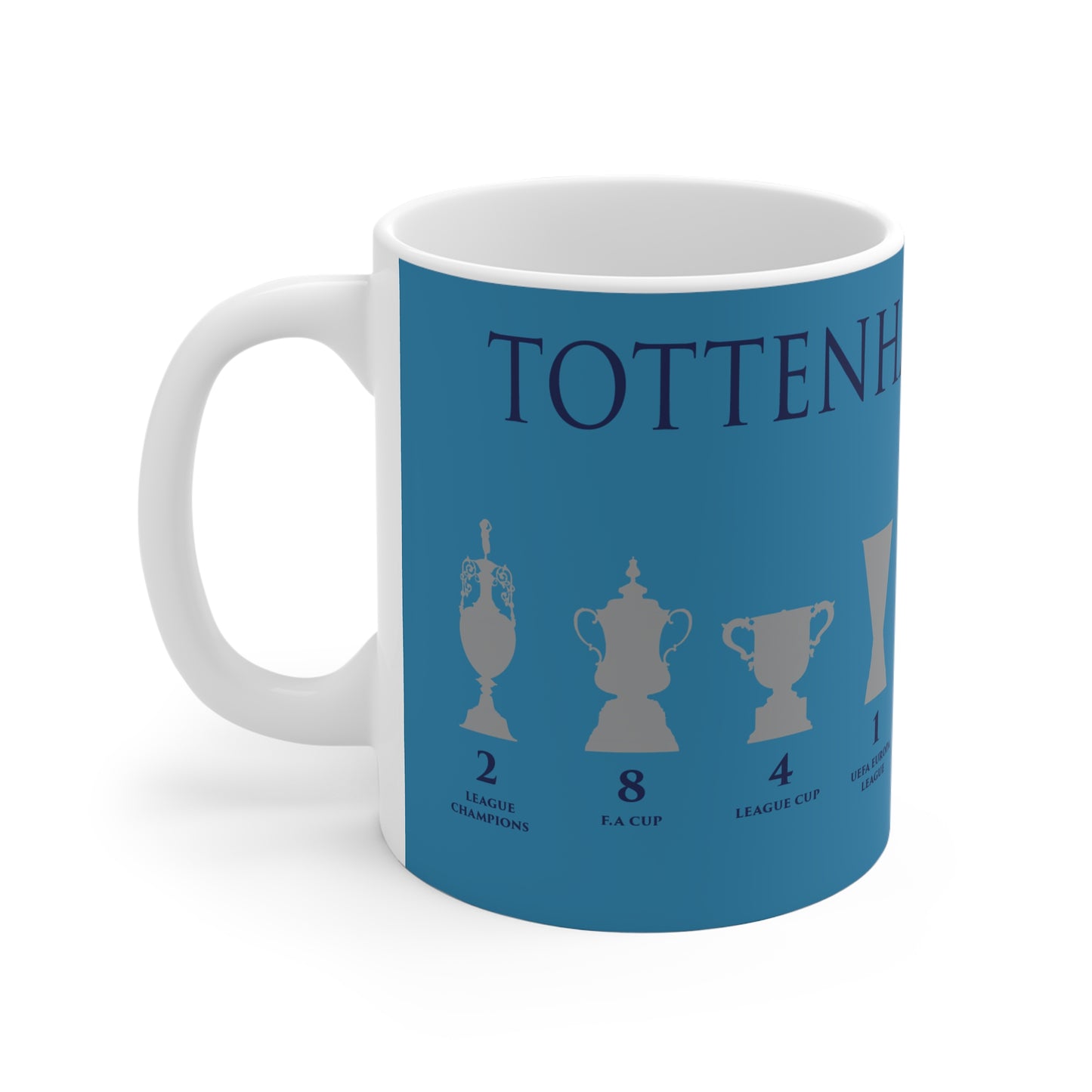 Tottenham Hotspur Trophies Mug - Cyan