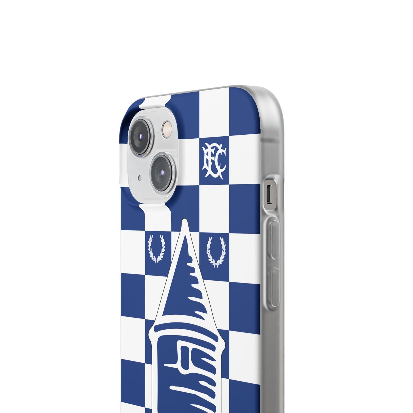 Everton Blue & White Chequered iPhone Flexi Case - iPhone 16, 15, 14, Plus/Pro/Pro Max