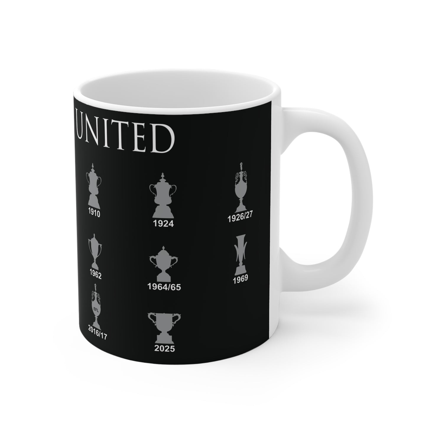 Newcastle United Trophies Collection Mug UPDATED - Black