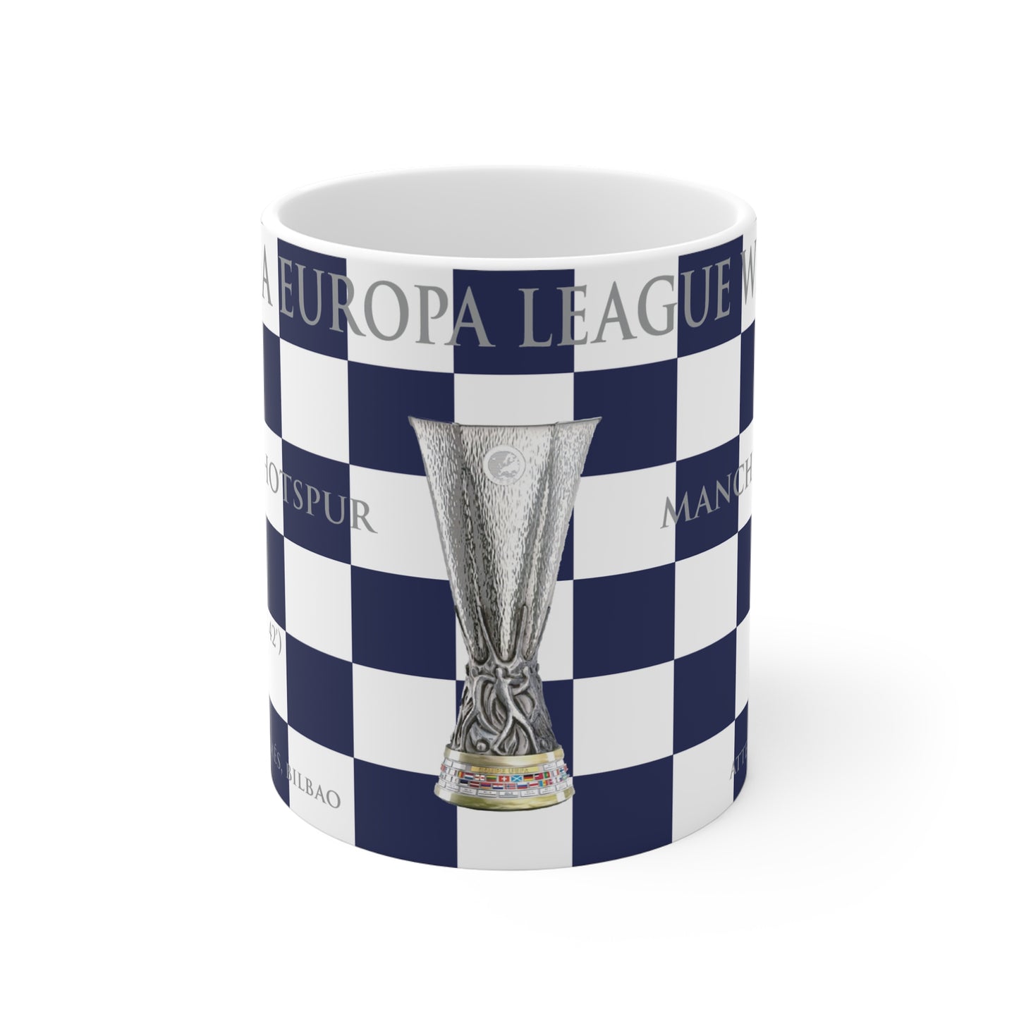 Tottenham Hotspur Europa League Winners Mug - Chequered