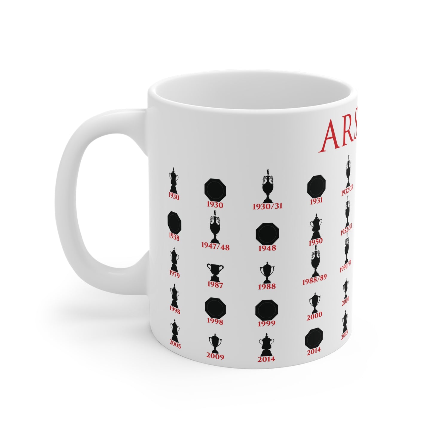 Arsenal Trophies Collection Mug - White