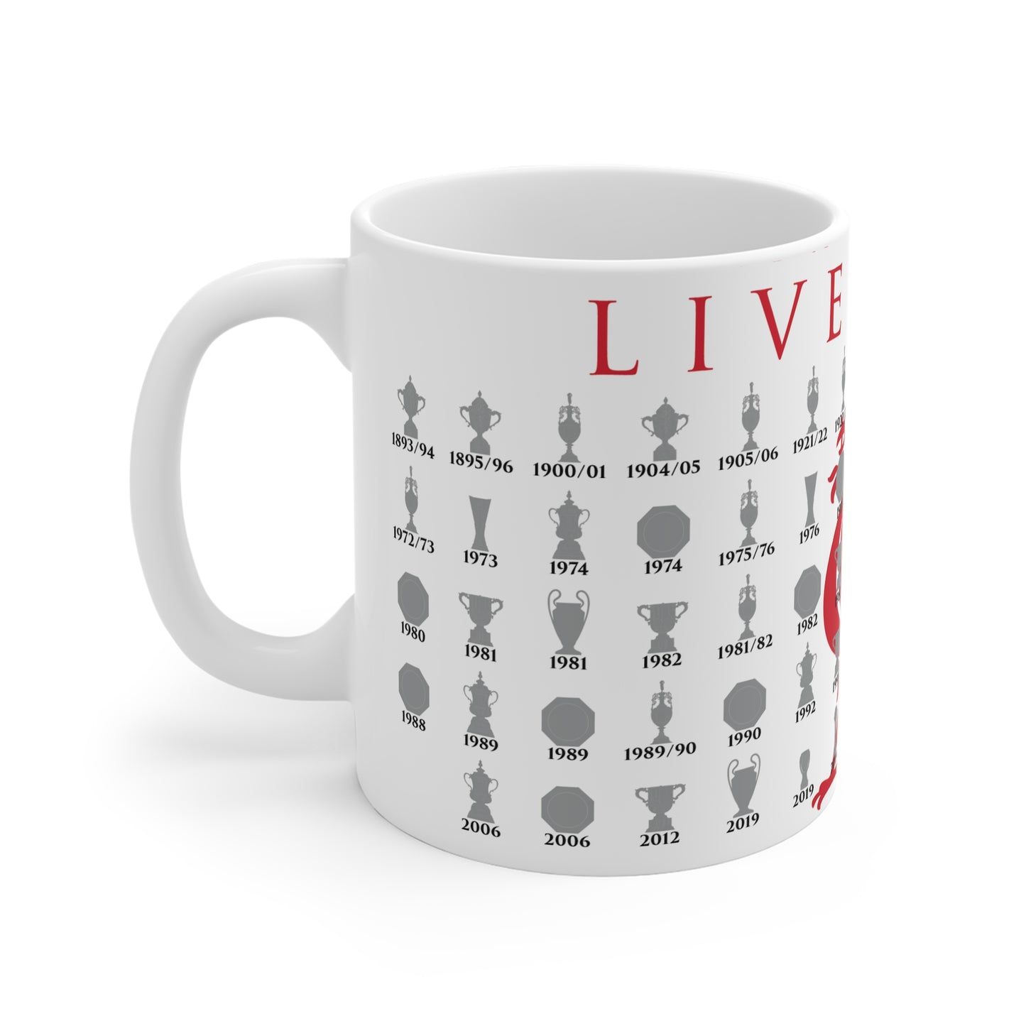 Liverpool Trophies Collection & Liver Bird Mug - White