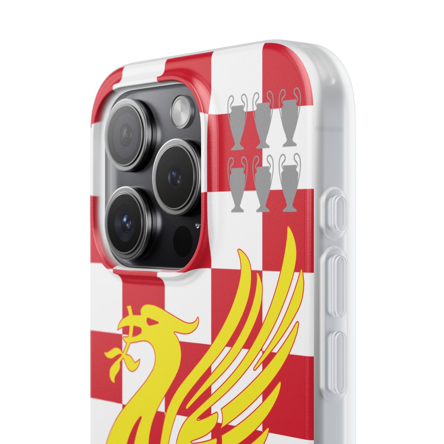Liverpool Red & White Chequered iPhone Flexi Case - iPhone 16, 15, 14, Plus/Pro/Pro Max