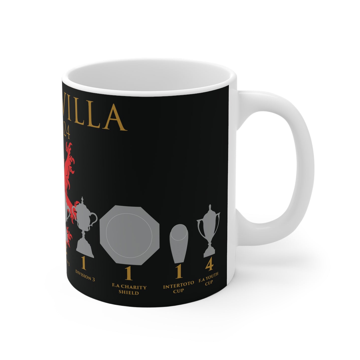 Aston Villa 150th Anniversary Trophies & Lion Mug