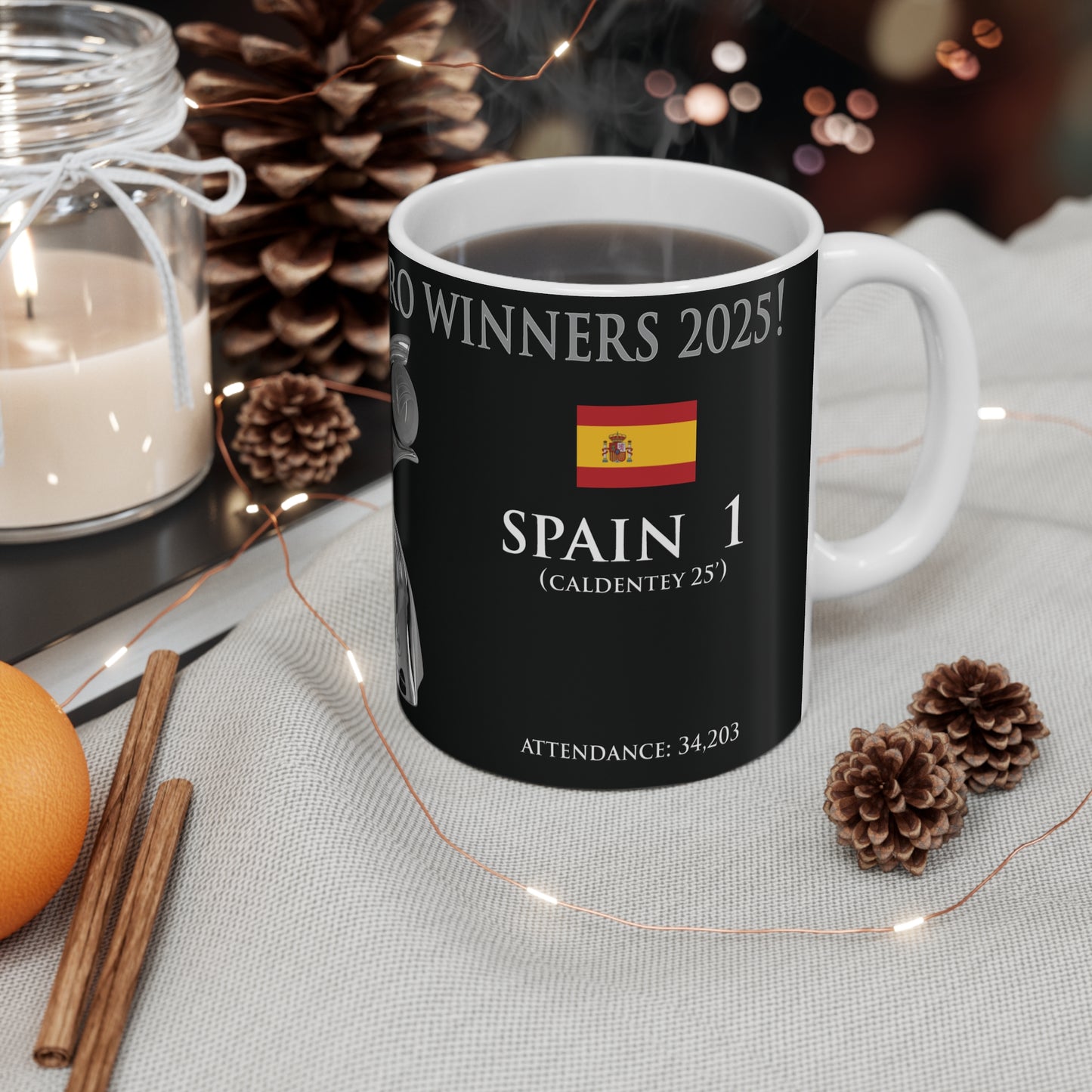 England UEFA Women's Euro Winners Mug - Black