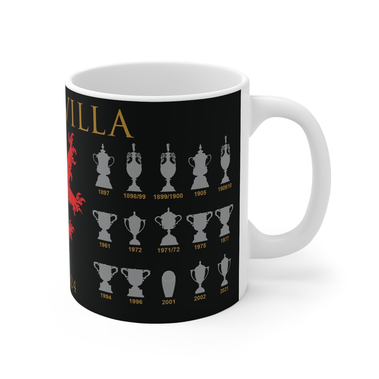 Aston Villa 150th Anniversary Trophies Collection & Lion Mug