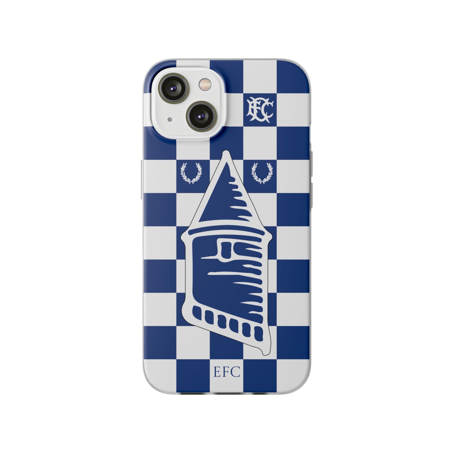 Everton Blue & White Chequered iPhone Flexi Case - iPhone 16, 15, 14, Plus/Pro/Pro Max