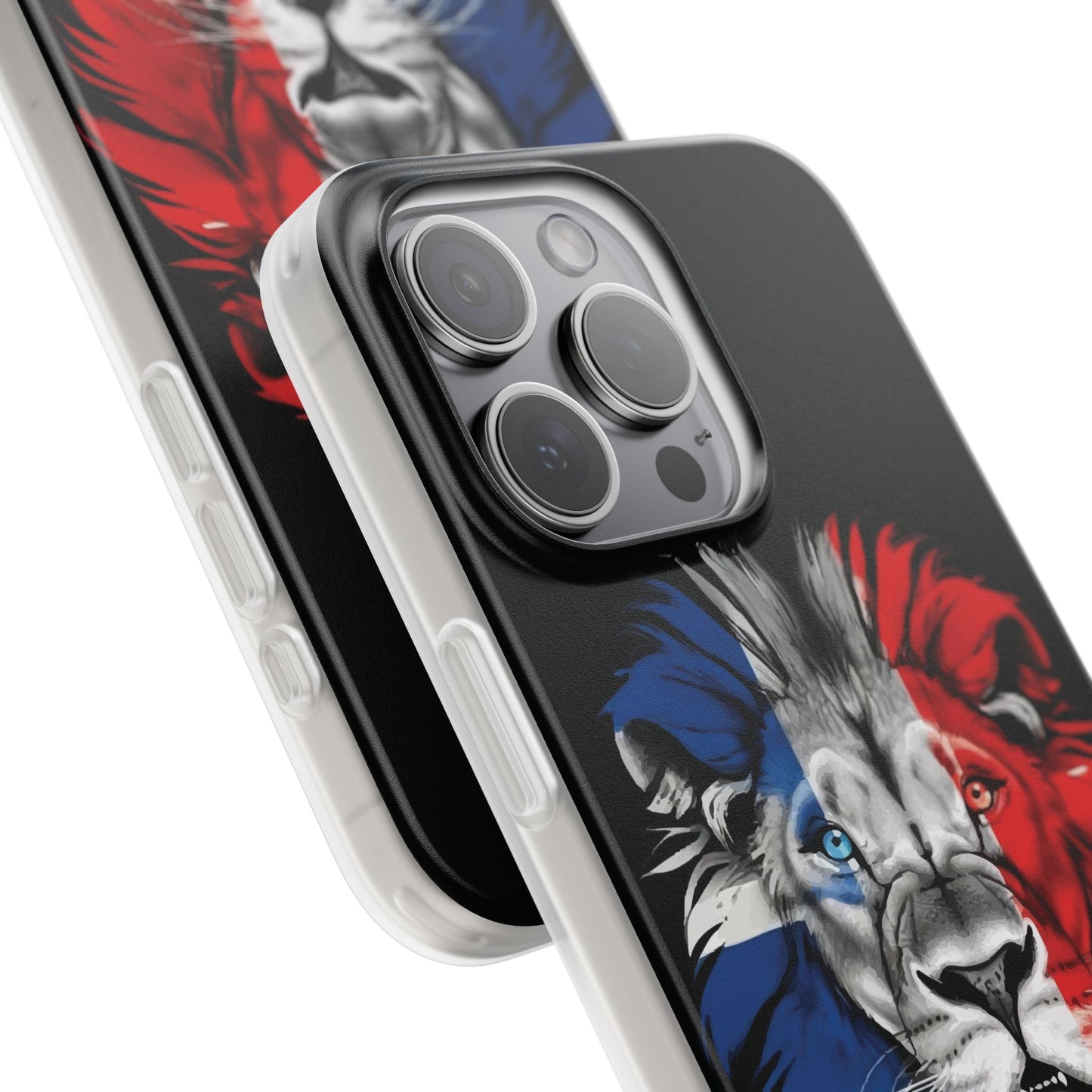 Great Britain Union Jack Lion black iPhone Flexi Case - iPhone 12, 13, 14, 15, 16, Mini/Plus/Pro/Pro Max