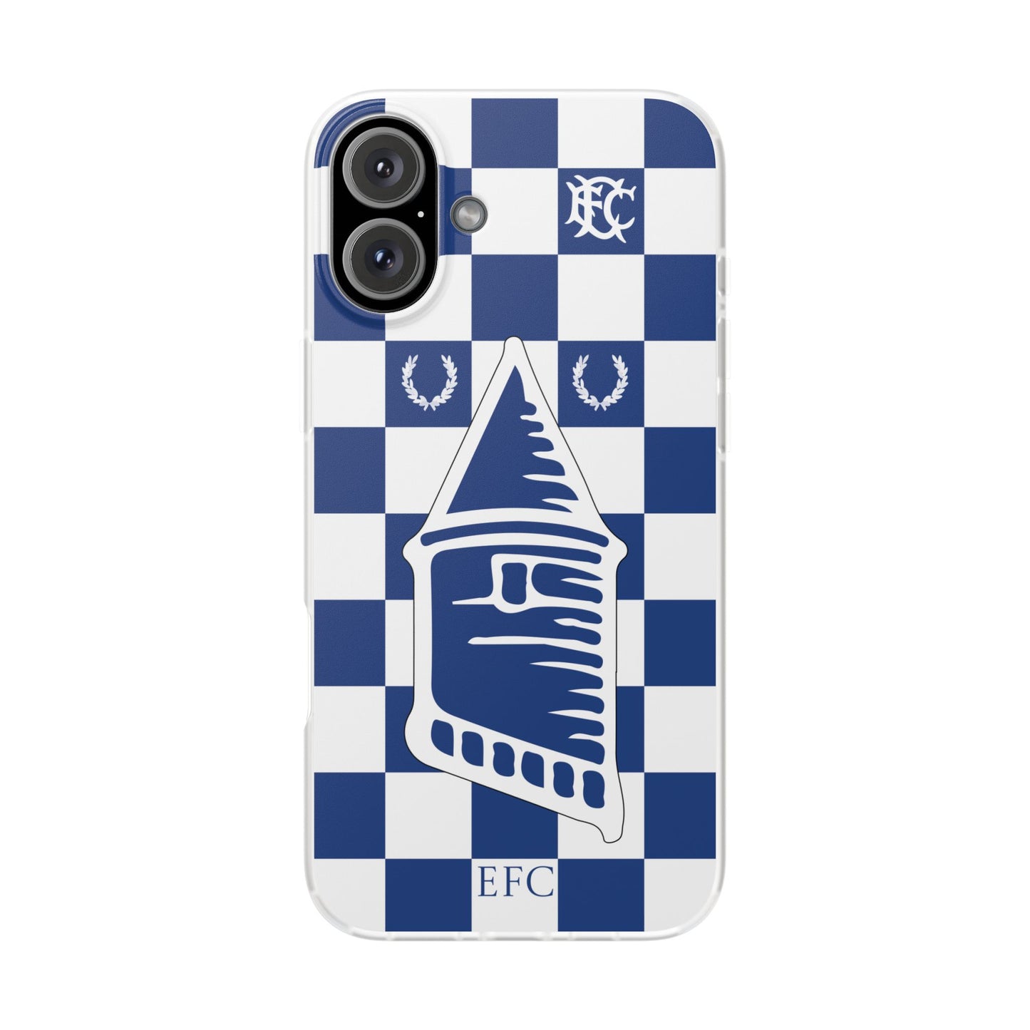 Everton Blue & White Chequered iPhone Flexi Case - iPhone 16, 15, 14, Plus/Pro/Pro Max