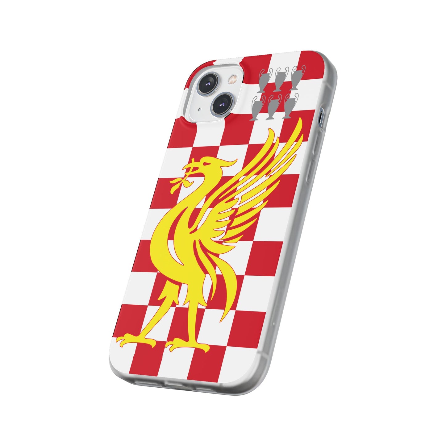 Liverpool Red & White Chequered iPhone Flexi Case - iPhone 16, 15, 14, Plus/Pro/Pro Max