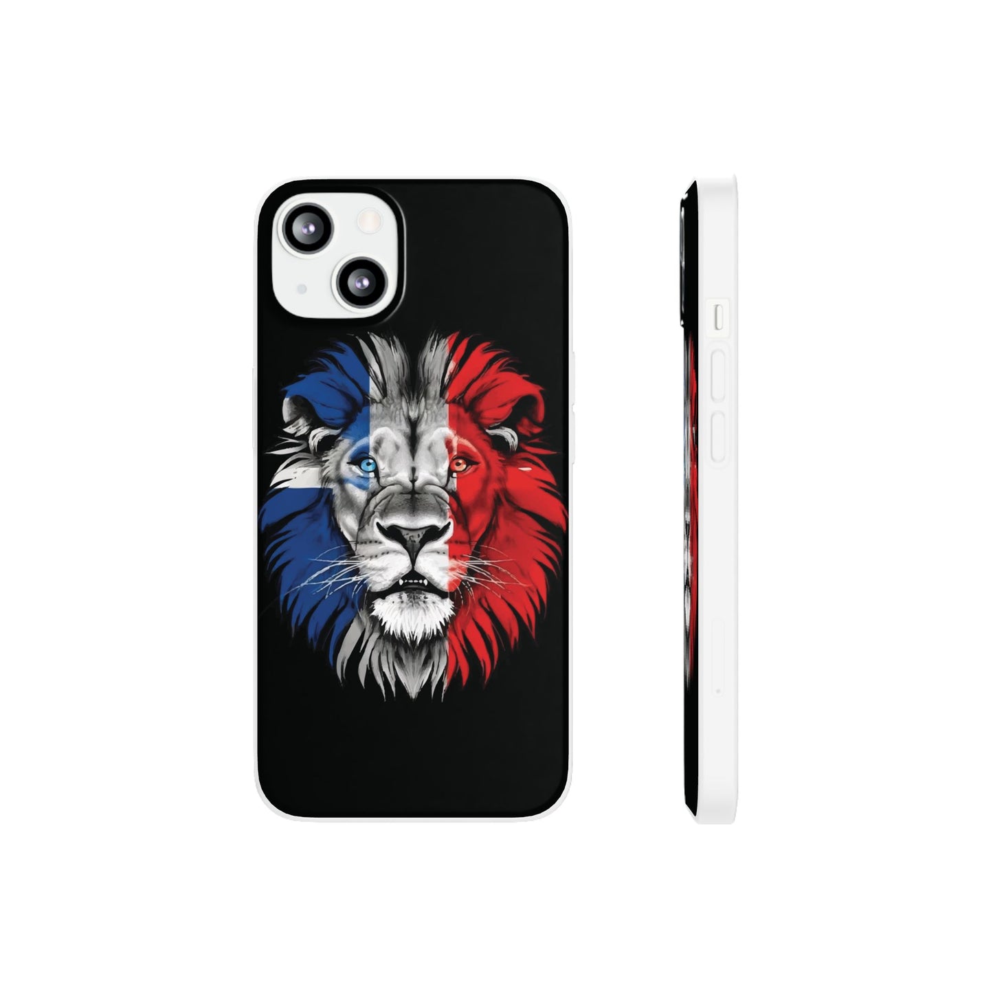 Great Britain Union Jack Lion black iPhone Flexi Case - iPhone 12, 13, 14, 15, 16, Mini/Plus/Pro/Pro Max