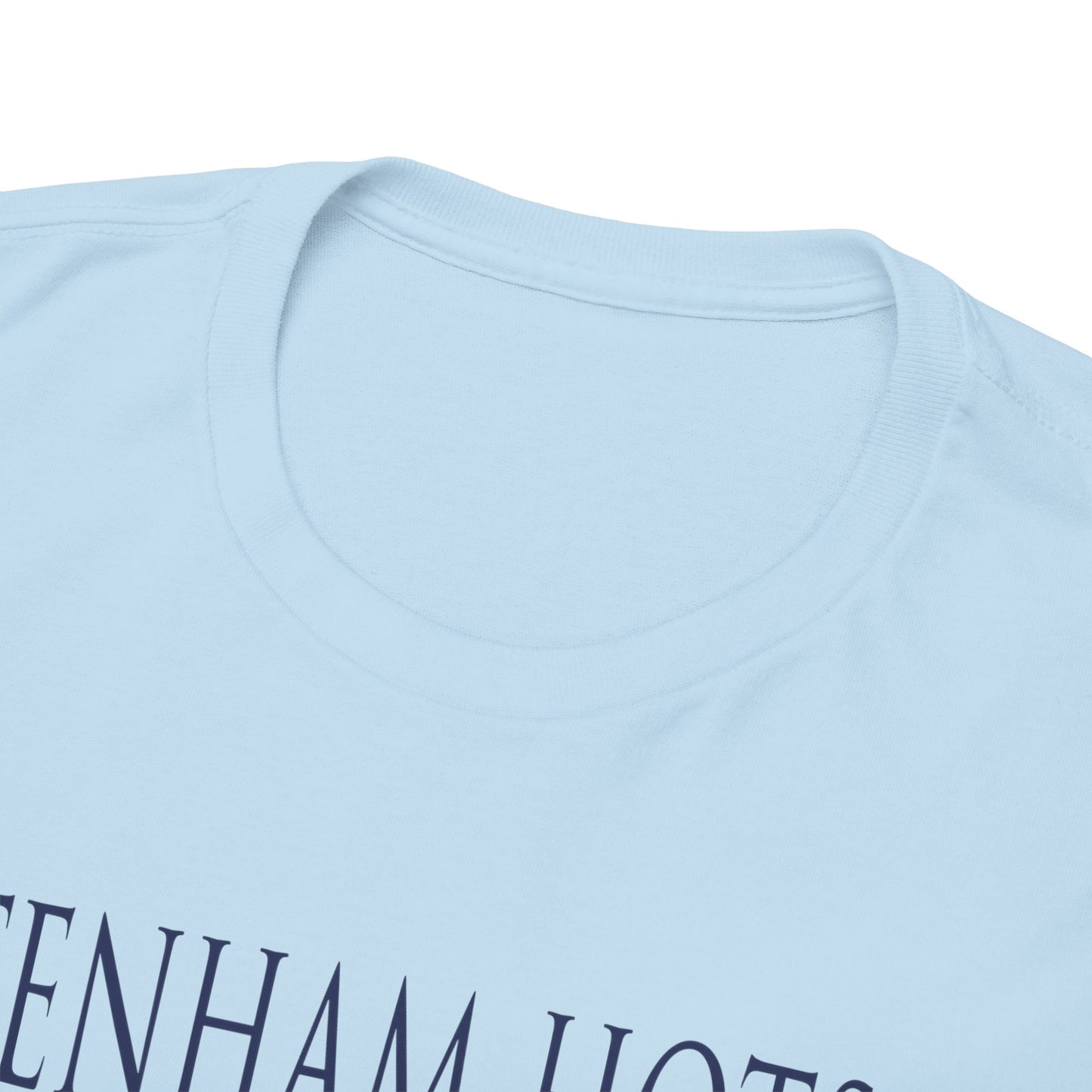Tottenham Hotspur Cockerel & Trophies Unisex Heavy Cotton T-Shirt - Navy/White/Black/Gold/Light Blue/Royal