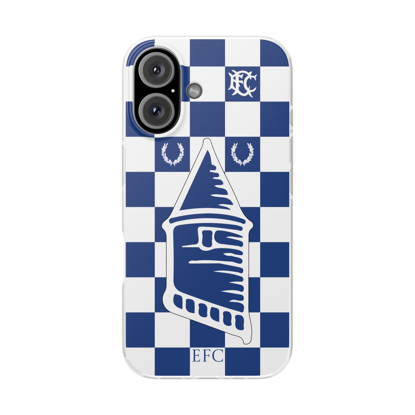 Everton Blue & White Chequered iPhone Flexi Case - iPhone 16, 15, 14, Plus/Pro/Pro Max