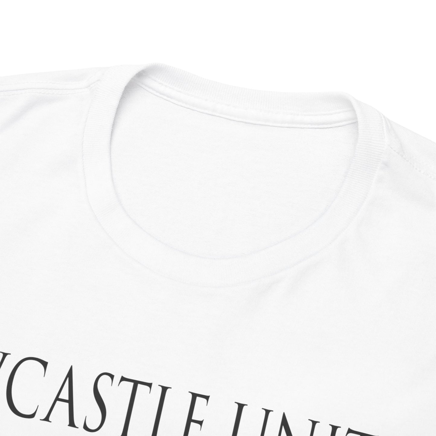 Newcastle United Trophies Unisex Heavy Cotton T-Shirt UPDATED - Black/White/Sport Grey/Charcoal
