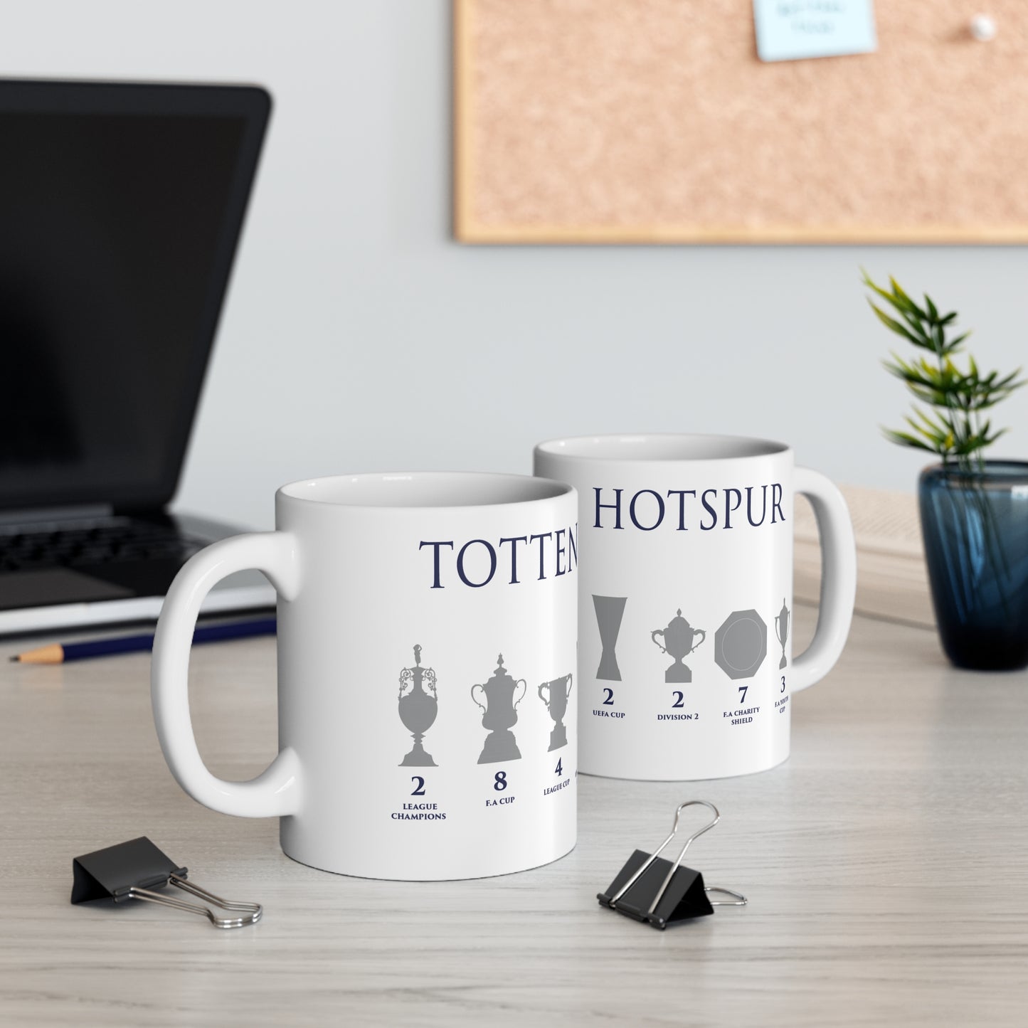 Tottenham Hotspur Trophies Mug - White