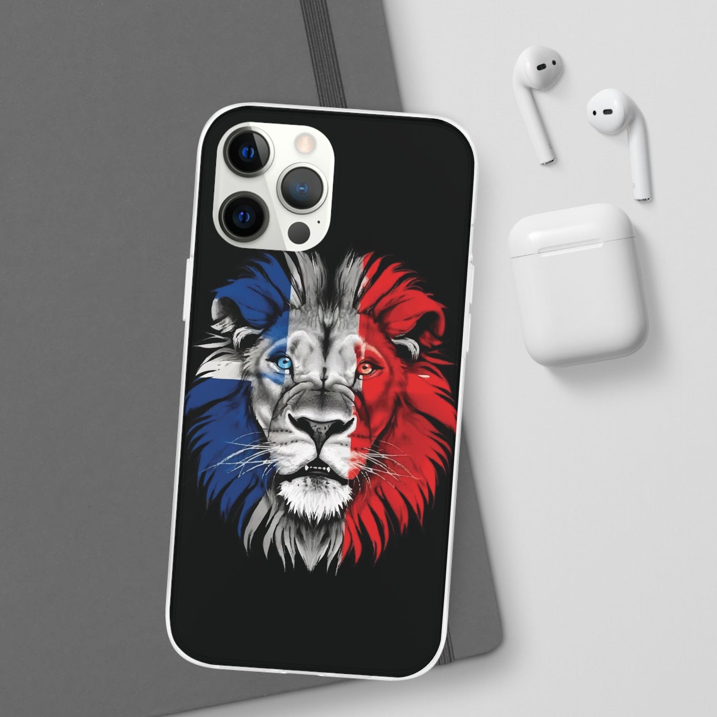 Great Britain Union Jack Lion black iPhone Flexi Case - iPhone 12, 13, 14, 15, 16, Mini/Plus/Pro/Pro Max