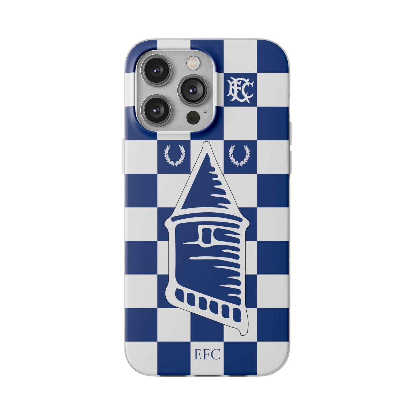 Everton Blue & White Chequered iPhone Flexi Case - iPhone 16, 15, 14, Plus/Pro/Pro Max