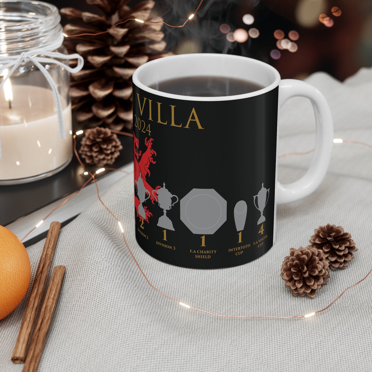 Aston Villa 150th Anniversary Trophies & Lion Mug