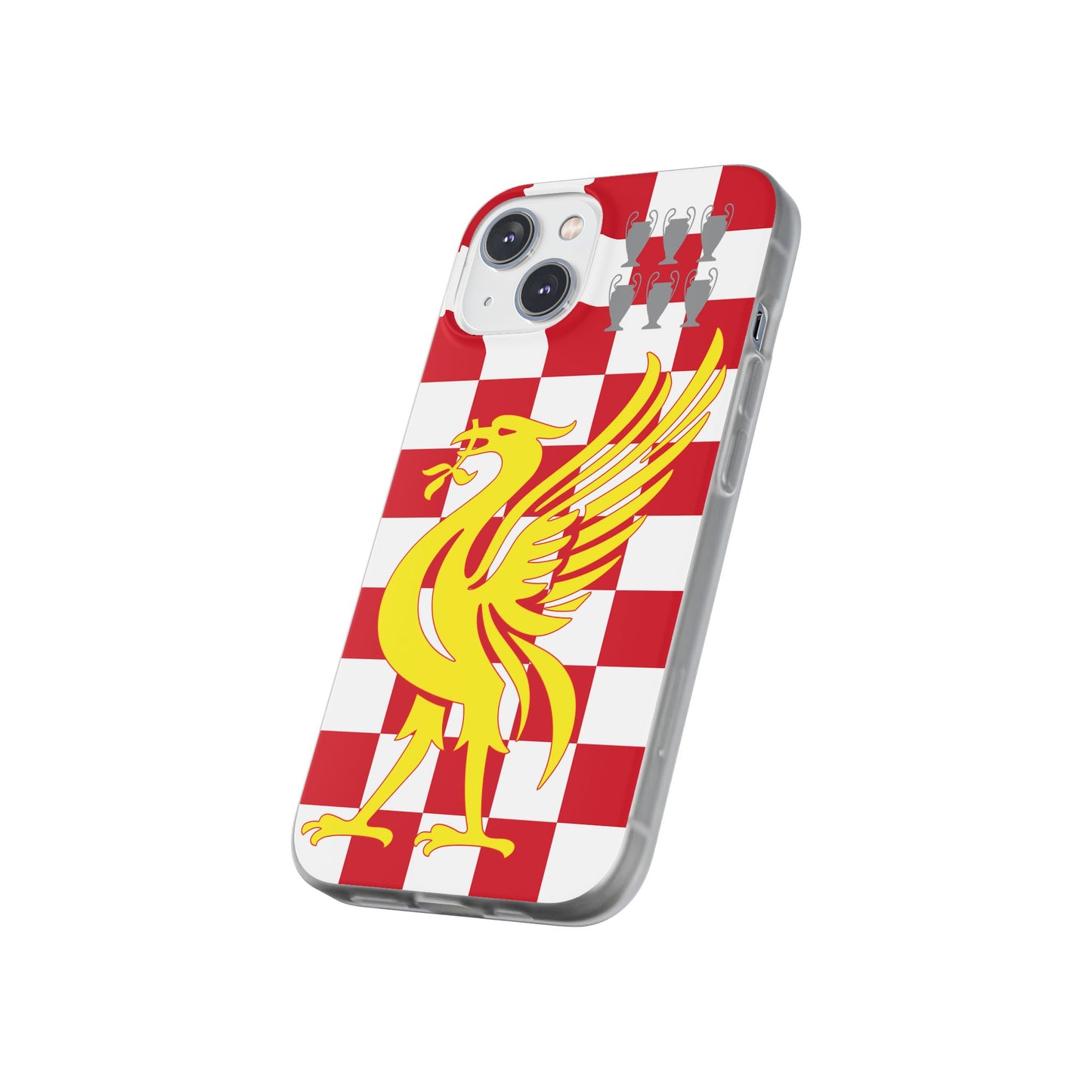 Liverpool Red & White Chequered iPhone Flexi Case - iPhone 16, 15, 14, Plus/Pro/Pro Max