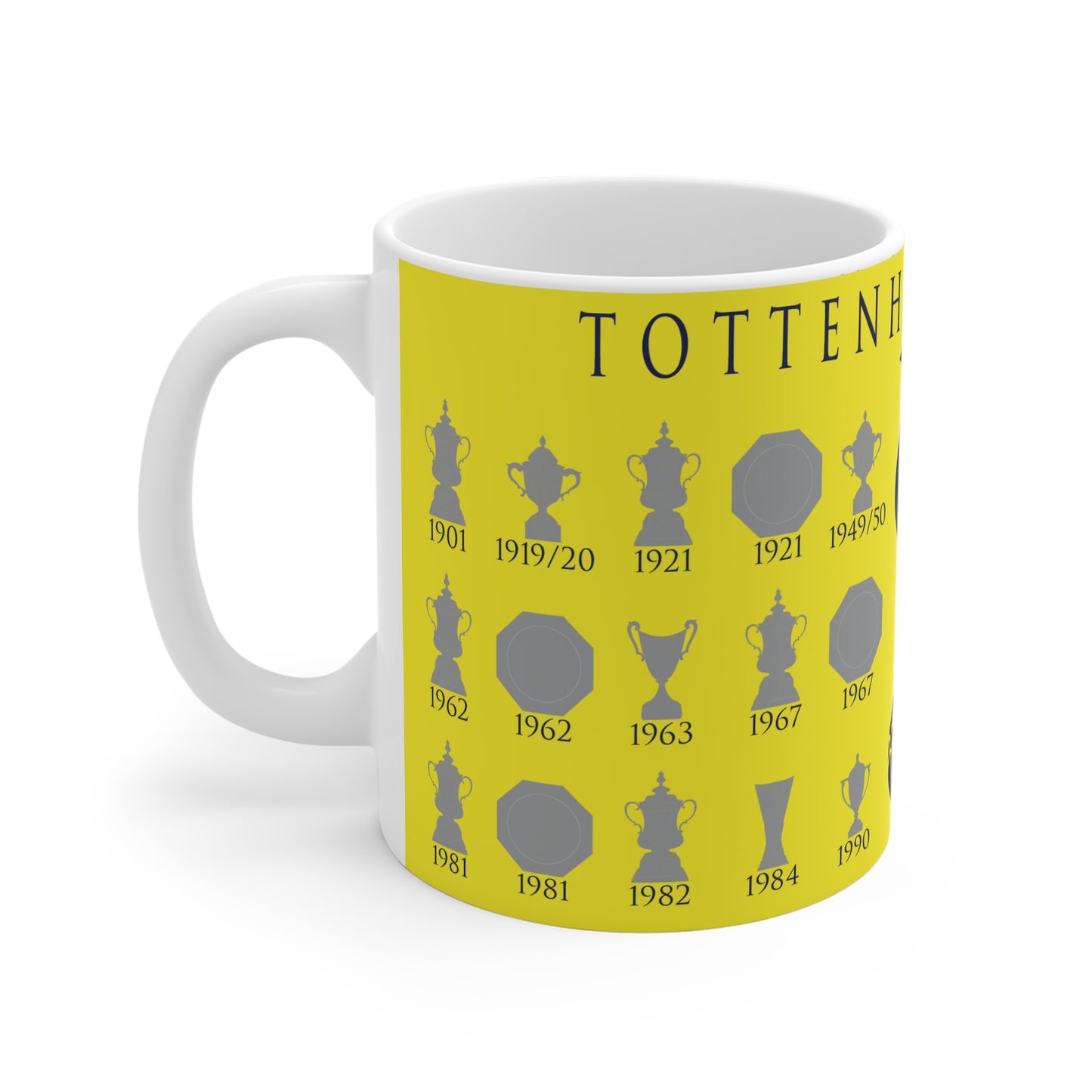 Tottenham Hotspur Trophies Collection & Cockerel Mug - Yellow