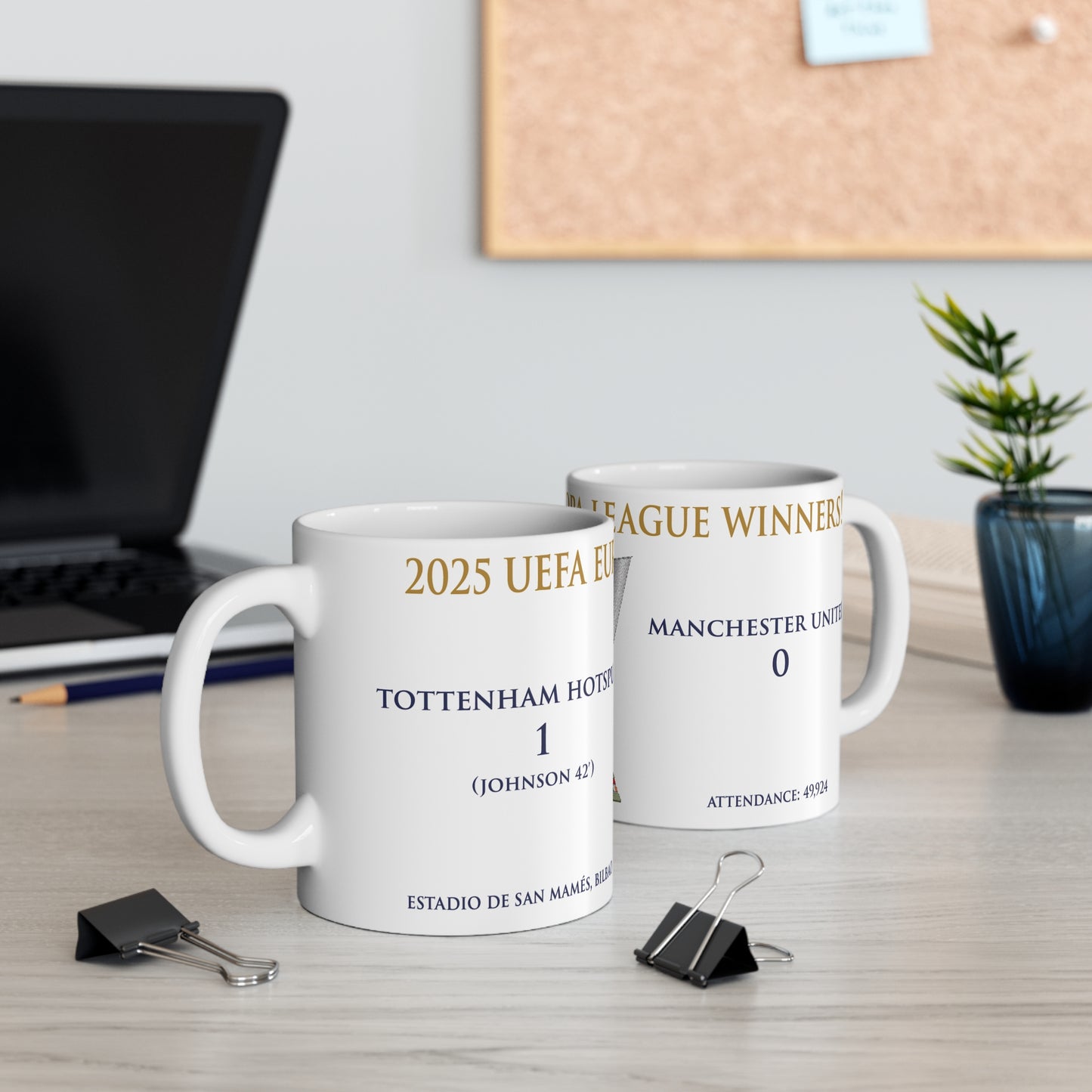 Tottenham Hotspur Europa League Winners Mug - White