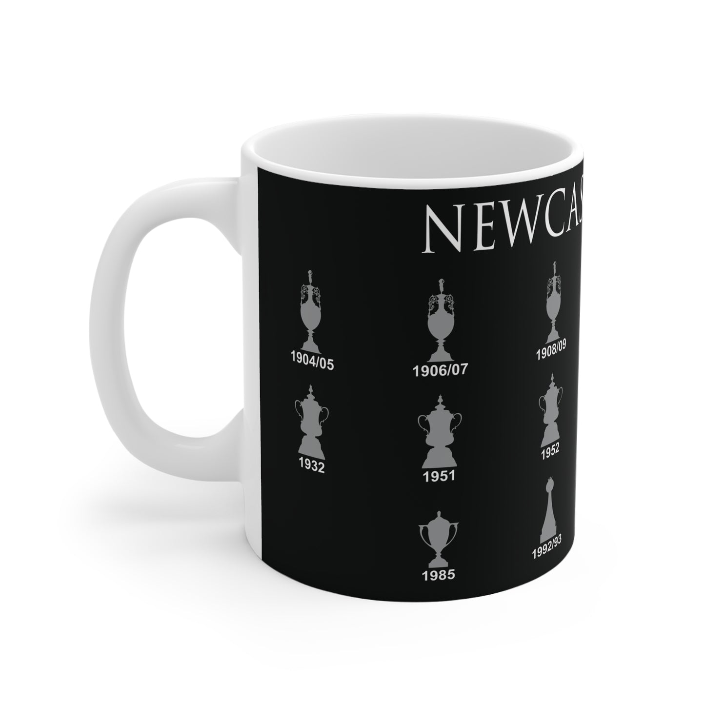 Newcastle United Trophies Collection Mug UPDATED - Black