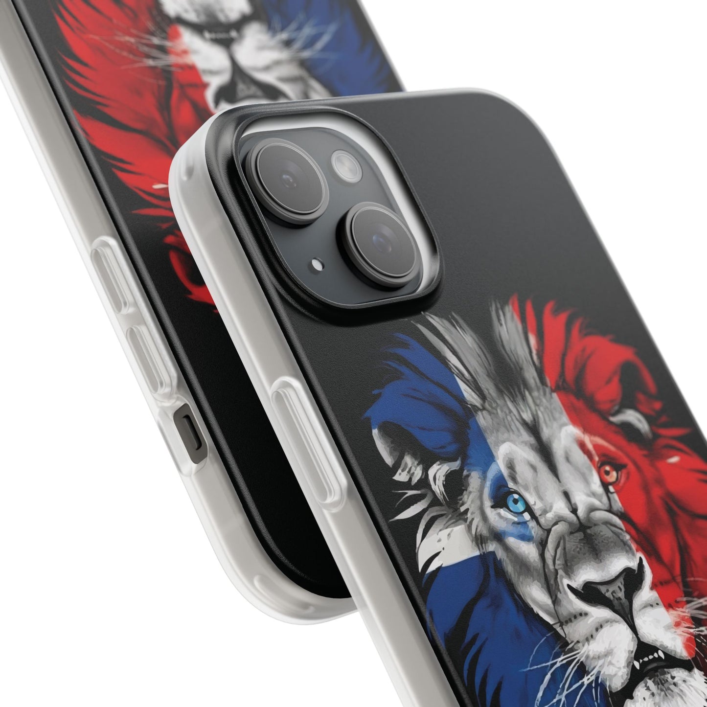 Great Britain Union Jack Lion black iPhone Flexi Case - iPhone 12, 13, 14, 15, 16, Mini/Plus/Pro/Pro Max