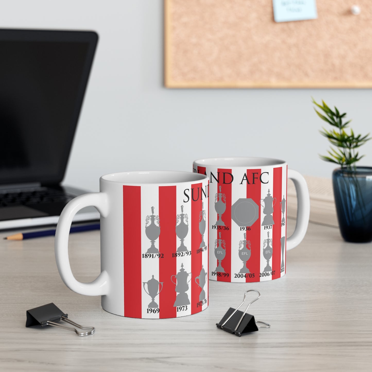 Sunderland Trophies Collection Mug - Stripes