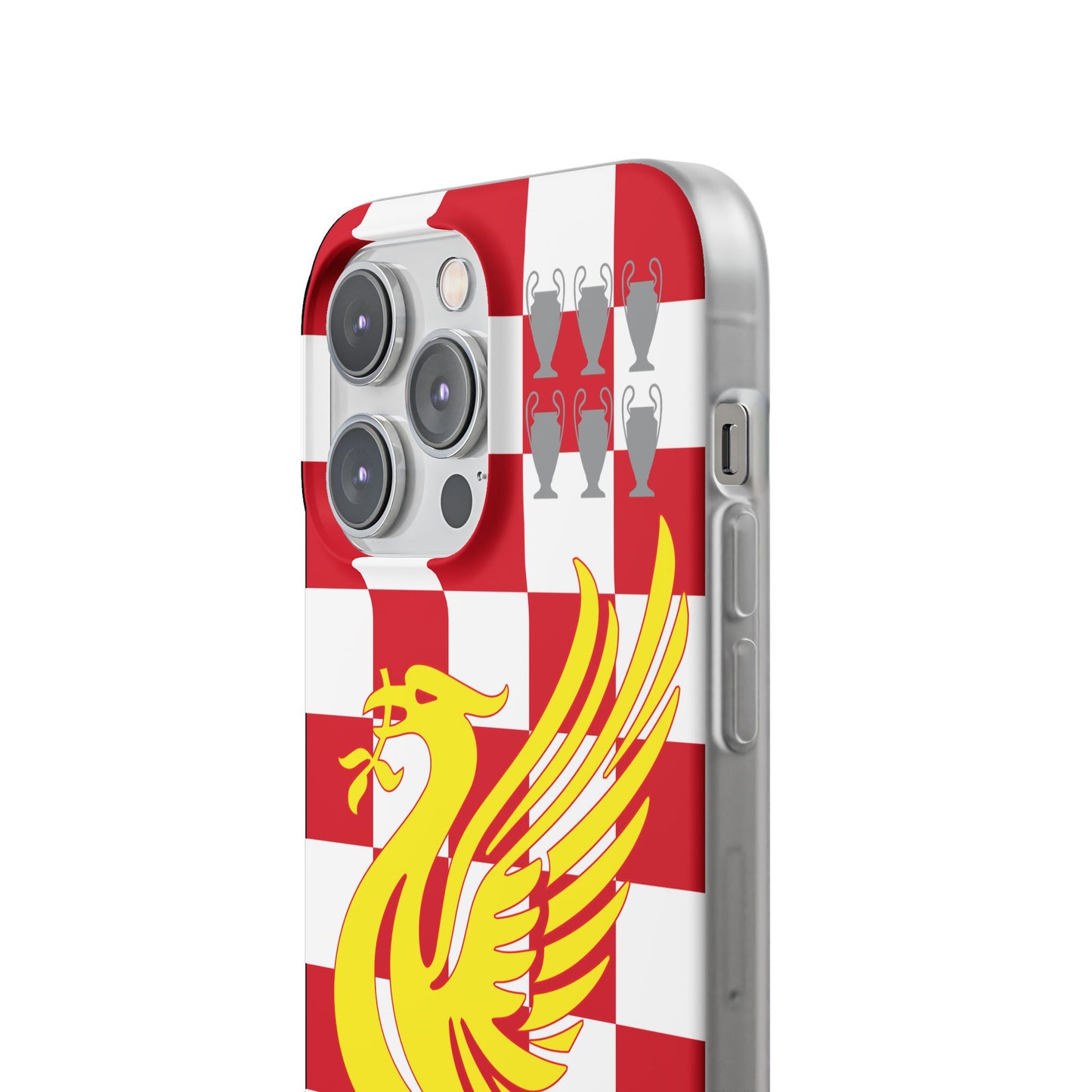 Liverpool Red & White Chequered iPhone Flexi Case - iPhone 16, 15, 14, Plus/Pro/Pro Max