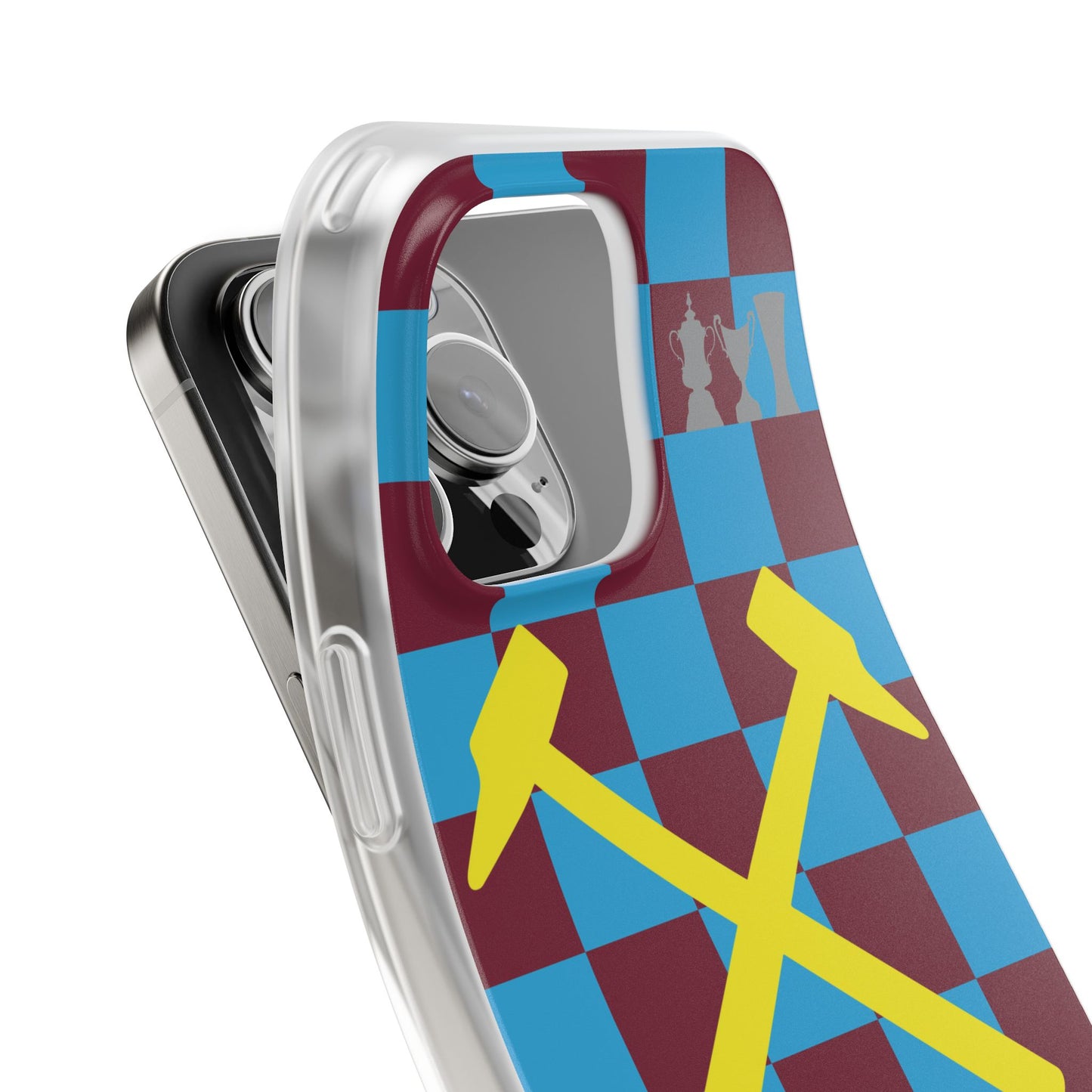 West Ham United Claret & Blue iPhone Flexi Case - iPhone 16, 15, 14, Plus/Pro/Pro Max