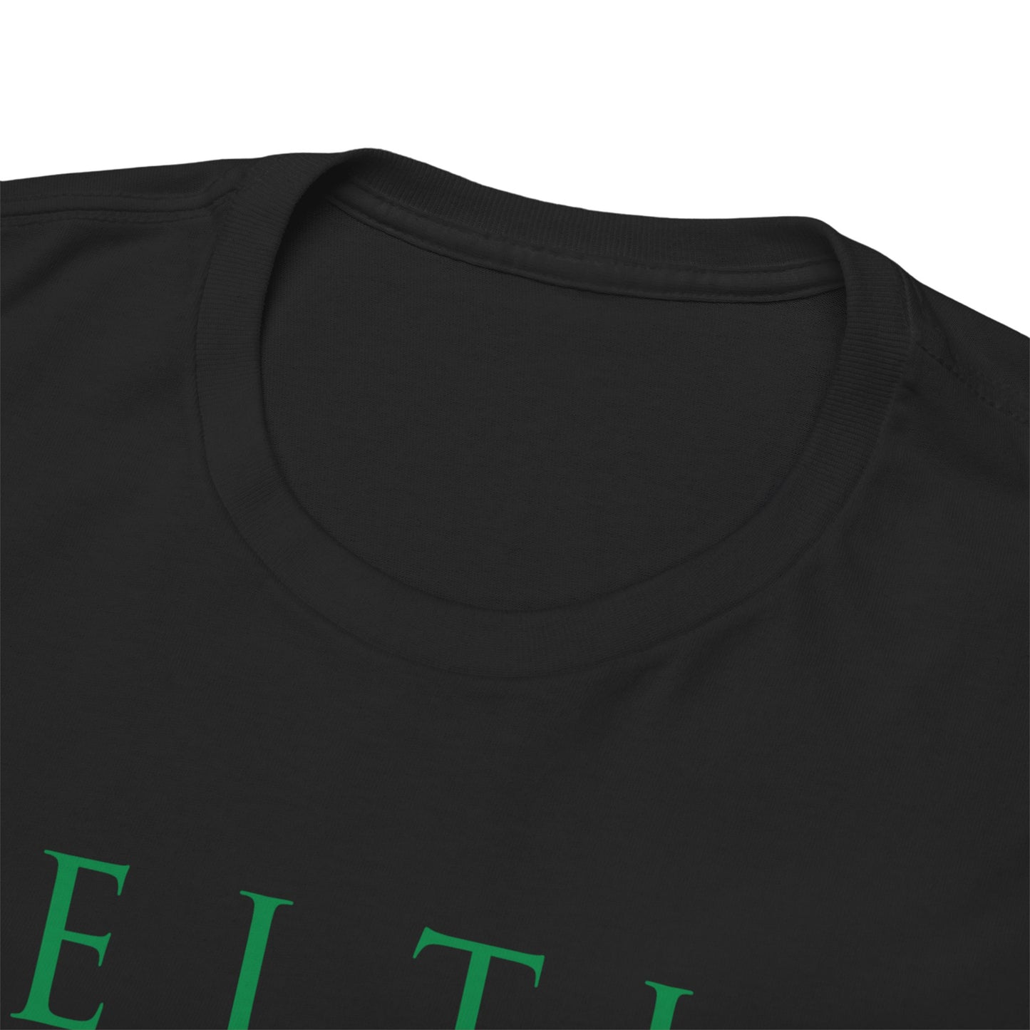 Celtic Clover & Trophies Unisex Heavy Cotton T-Shirt - Irish Green/Black/White/Gold/Sport Grey/Charcoal/Military Green/Forest Green