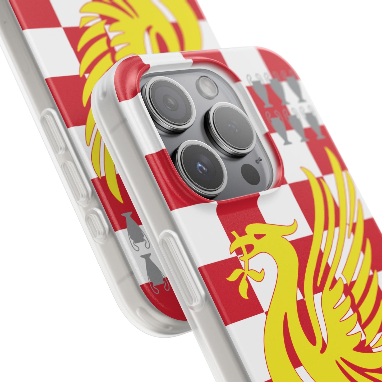 Liverpool Red & White Chequered iPhone Flexi Case - iPhone 16, 15, 14, Plus/Pro/Pro Max