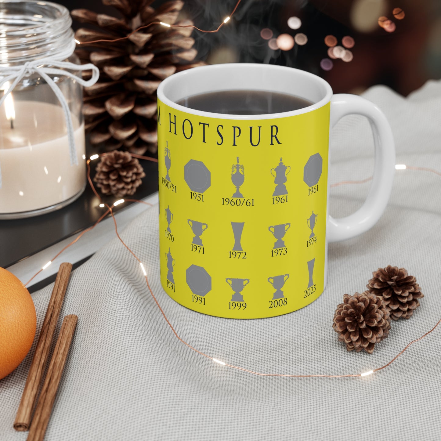 Tottenham Hotspur Trophies Collection Mug - Yellow
