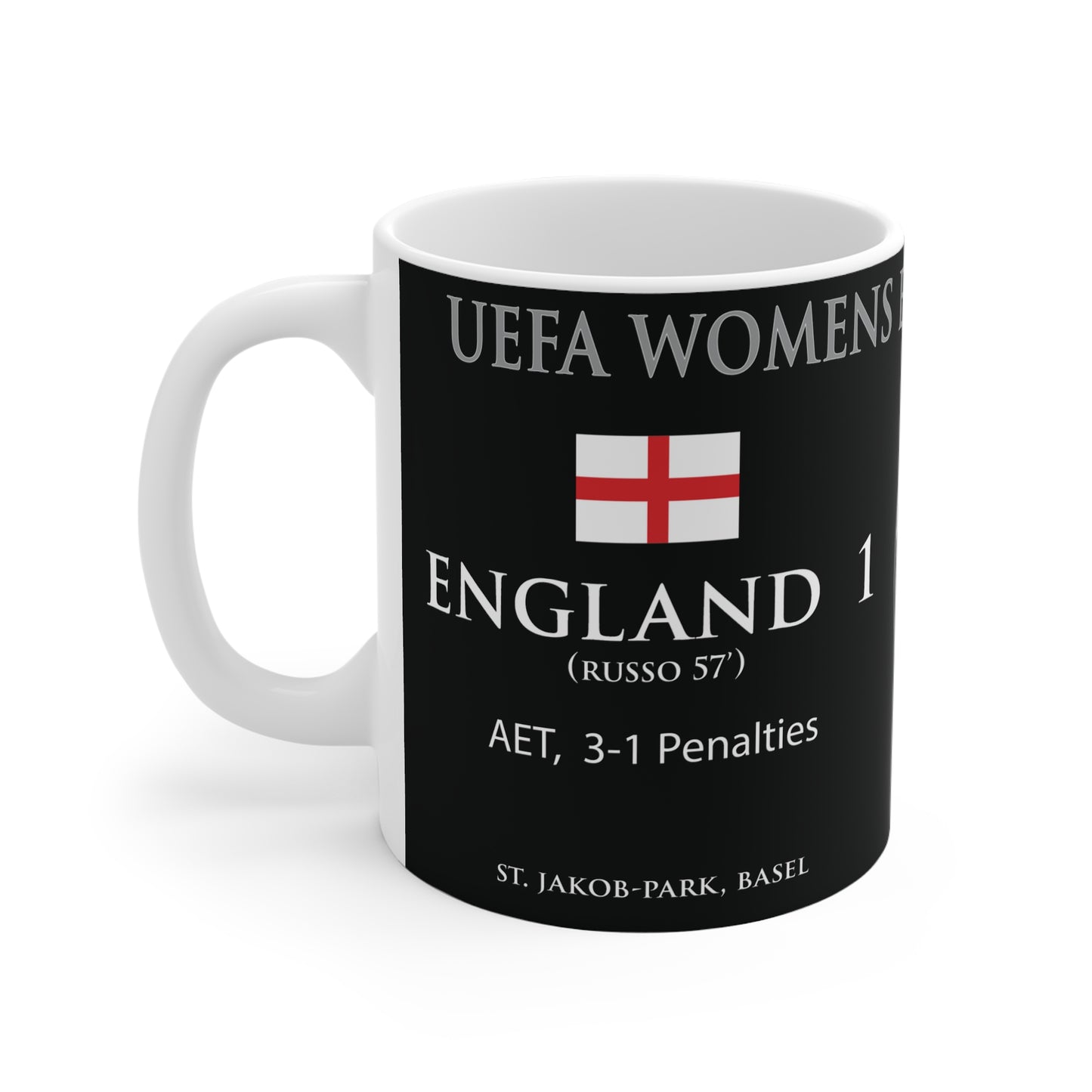England UEFA Women's Euro Winners Mug - Black