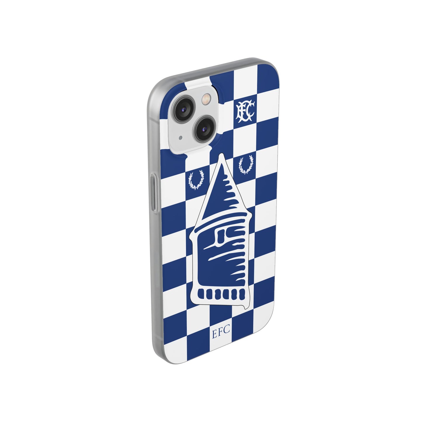 Everton Blue & White Chequered iPhone Flexi Case - iPhone 16, 15, 14, Plus/Pro/Pro Max
