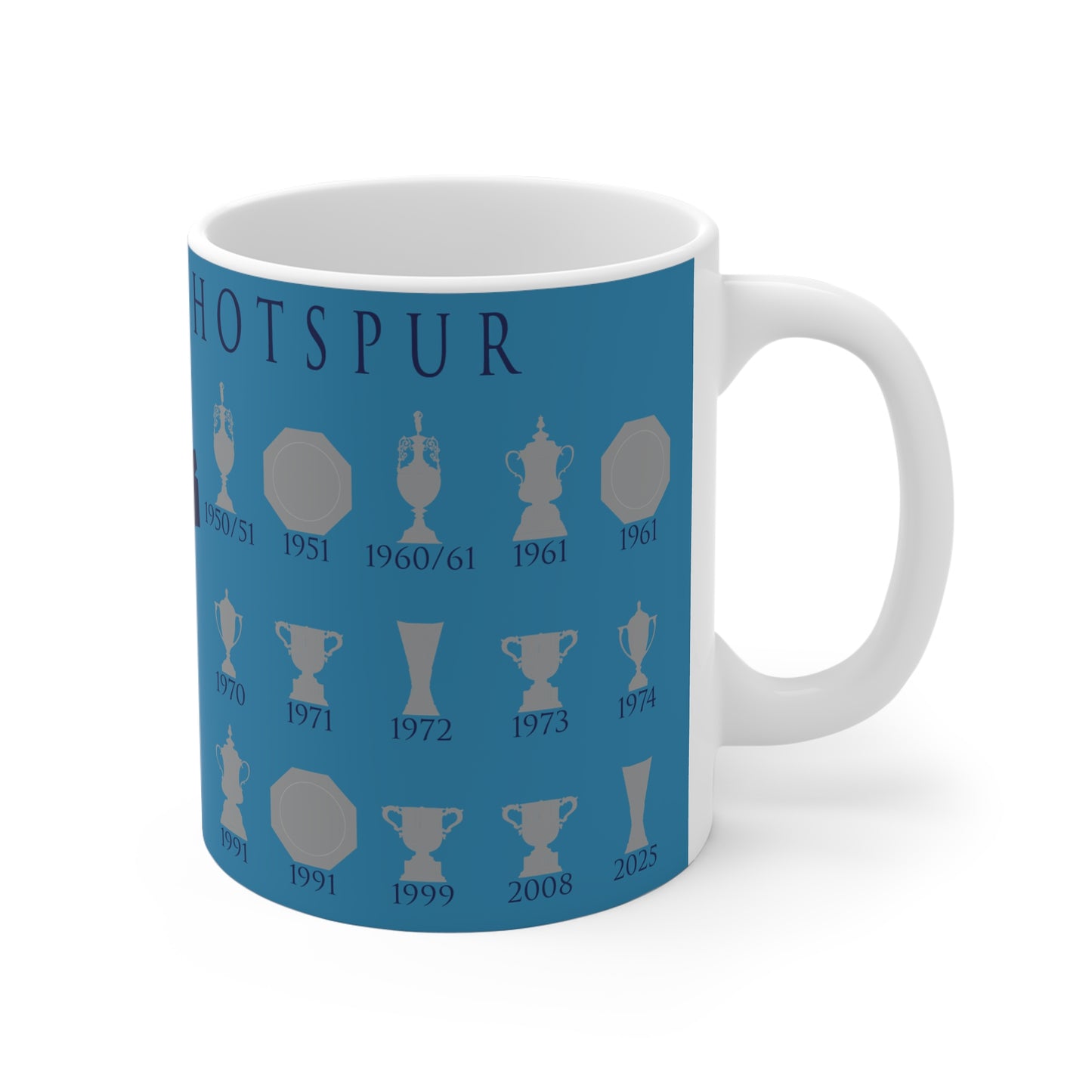Tottenham Hotspur Trophies Collection & Cockerel Mug - Cyan