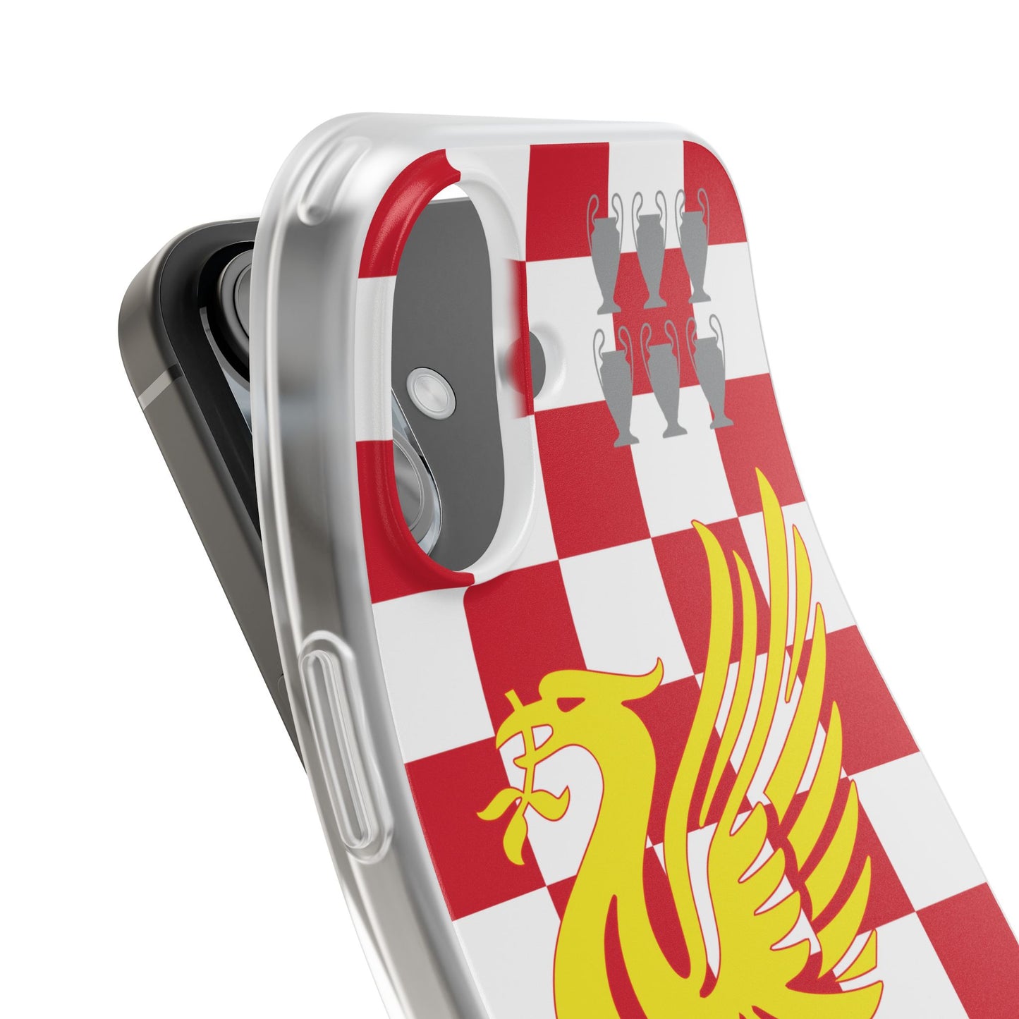 Liverpool Red & White Chequered iPhone Flexi Case - iPhone 16, 15, 14, Plus/Pro/Pro Max