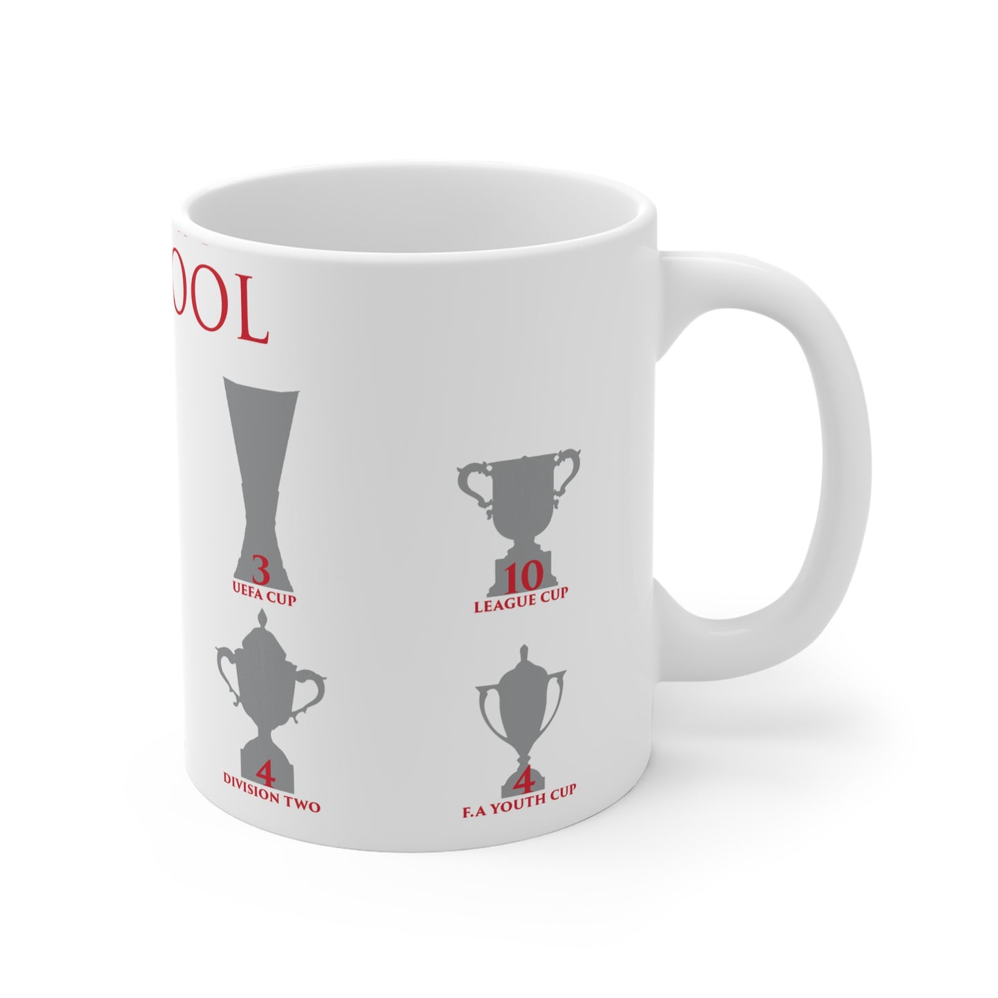 Liverpool Trophies Mug - White