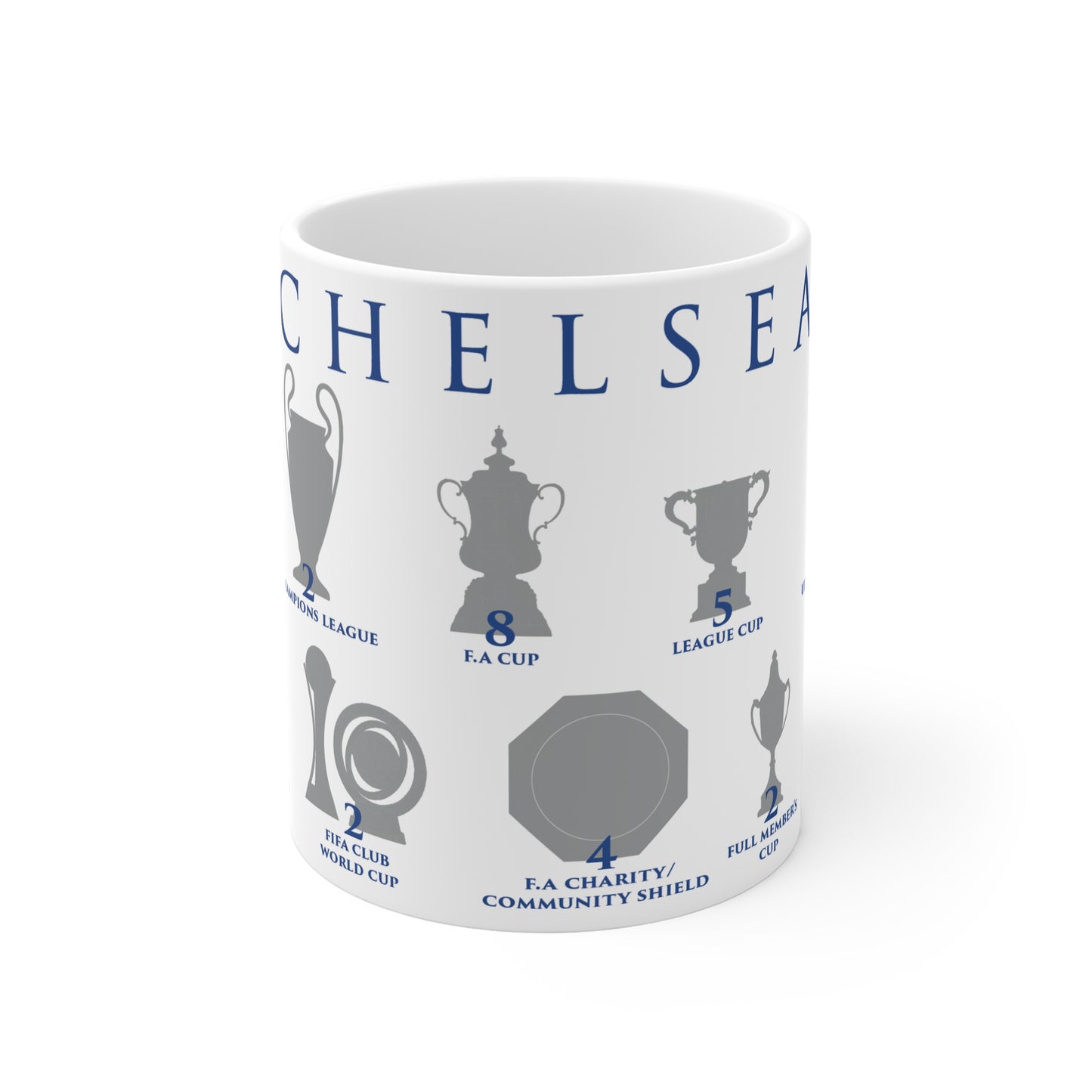 Chelsea Trophies Mug - White