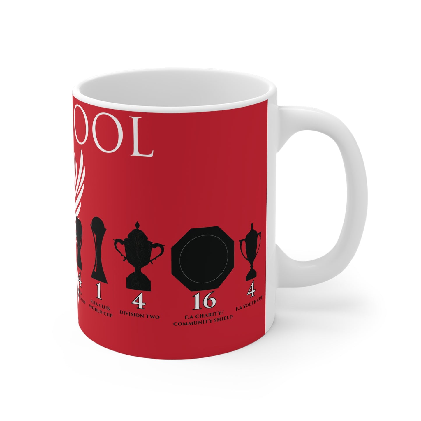 Liverpool Trophies & Liver Bird Mug - Red