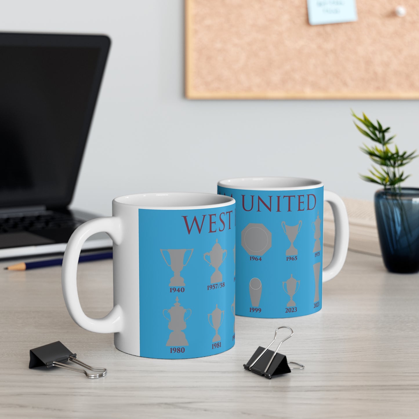 West Ham United Trophies Collection Mug - Blue