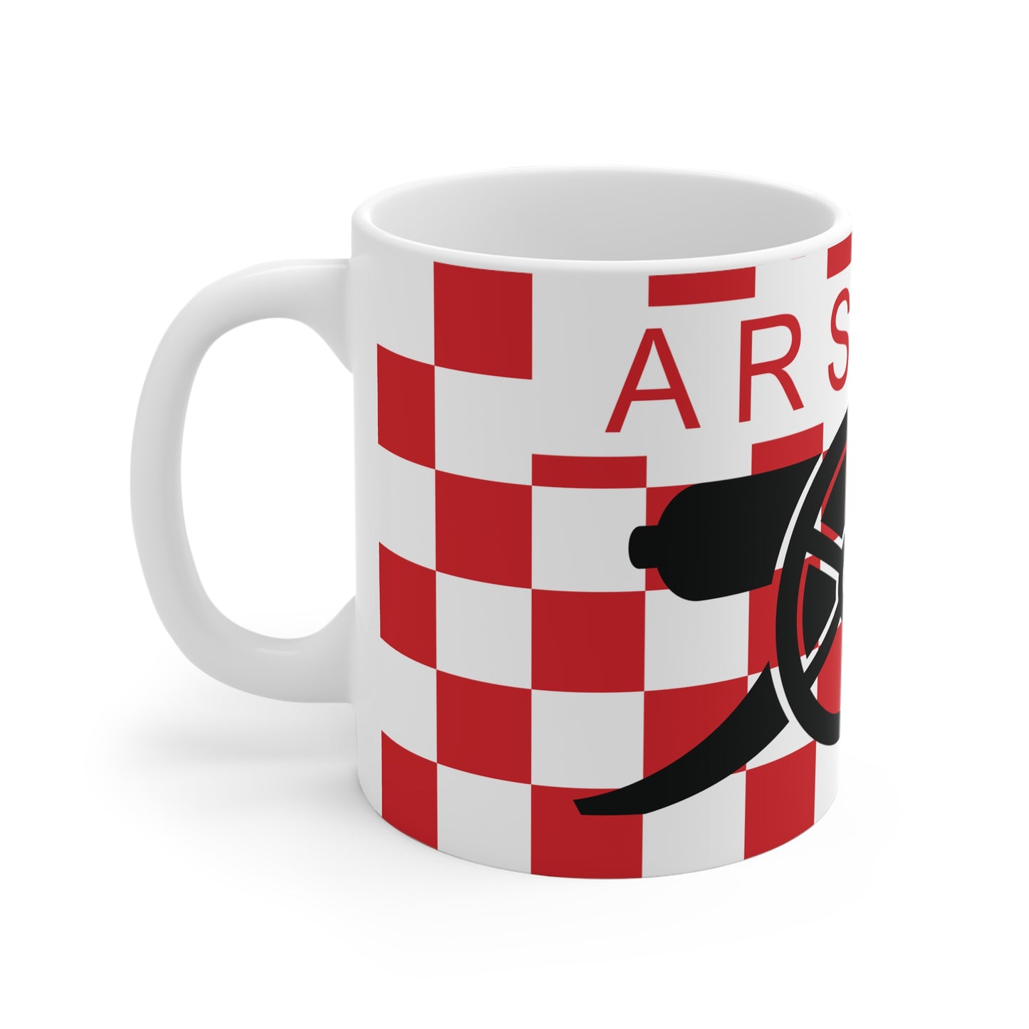 Arsenal Red & White Chequered Cannon Mug