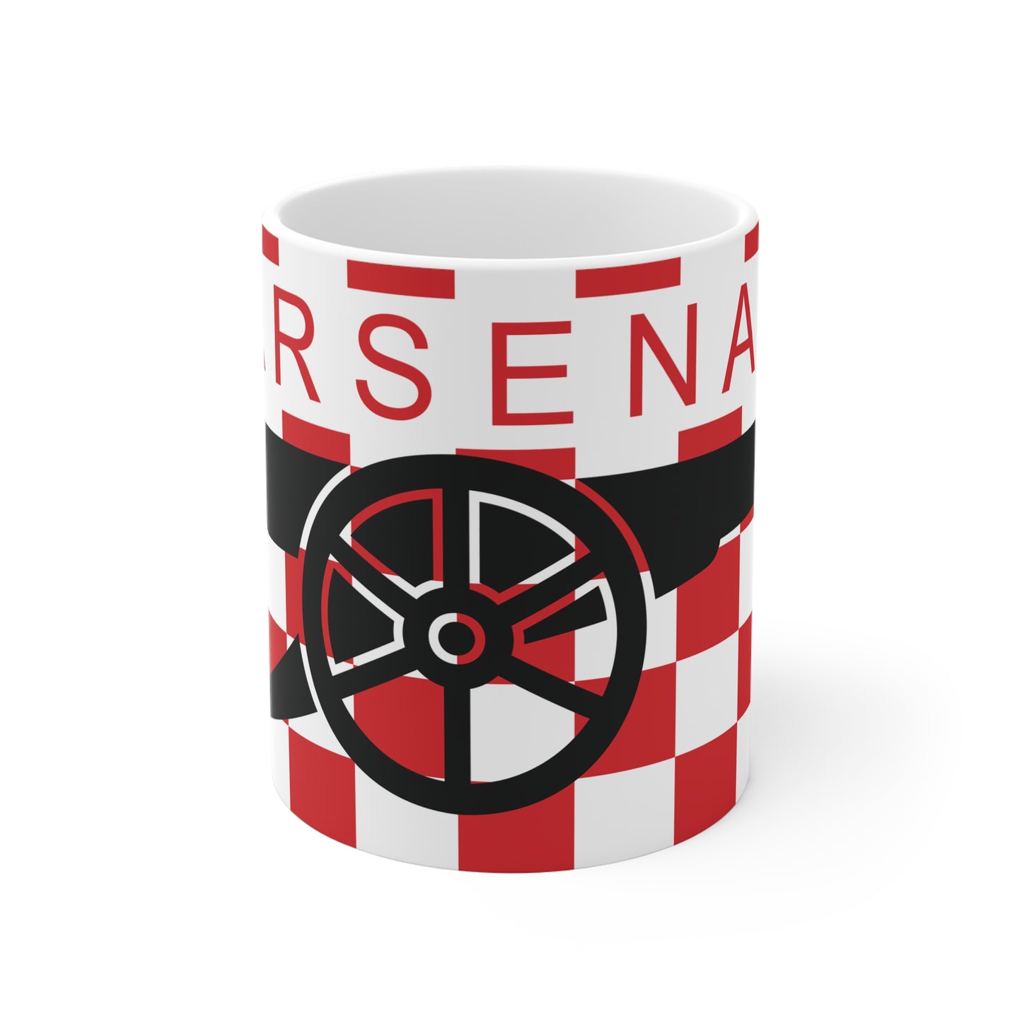 Arsenal Red & White Chequered Cannon Mug