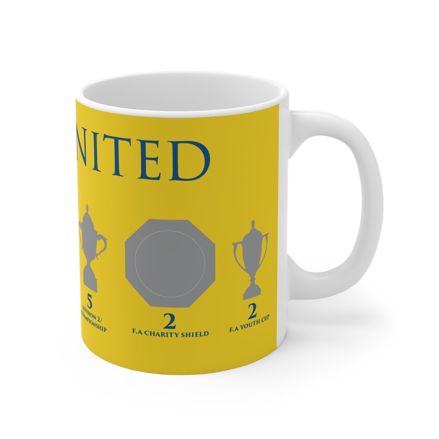 Leeds United Trophies Mug - Yellow