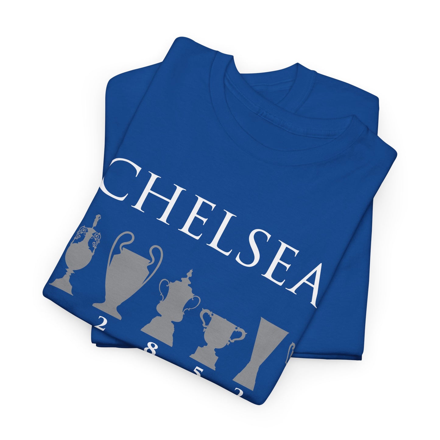 Chelsea Trophies Unisex Heavy Cotton T-Shirt - Royal/White/Black/Gold/Navy