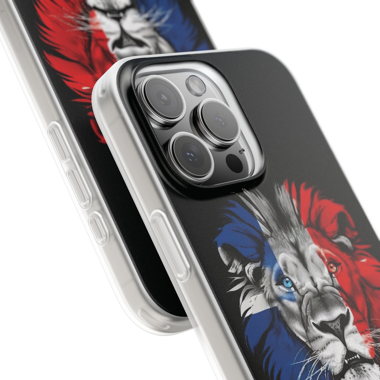 Great Britain Union Jack Lion black iPhone Flexi Case - iPhone 12, 13, 14, 15, 16, Mini/Plus/Pro/Pro Max
