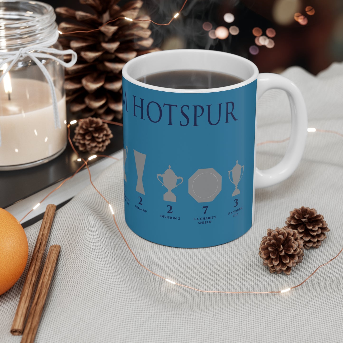 Tottenham Hotspur Trophies Mug - Cyan