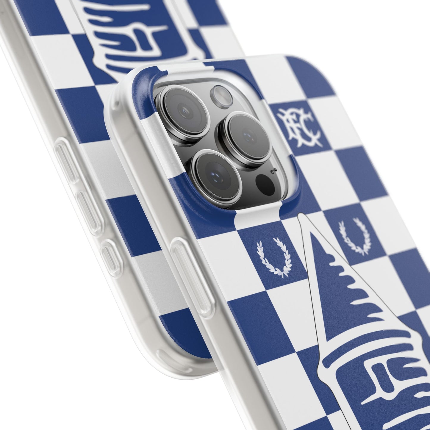 Everton Blue & White Chequered iPhone Flexi Case - iPhone 16, 15, 14, Plus/Pro/Pro Max