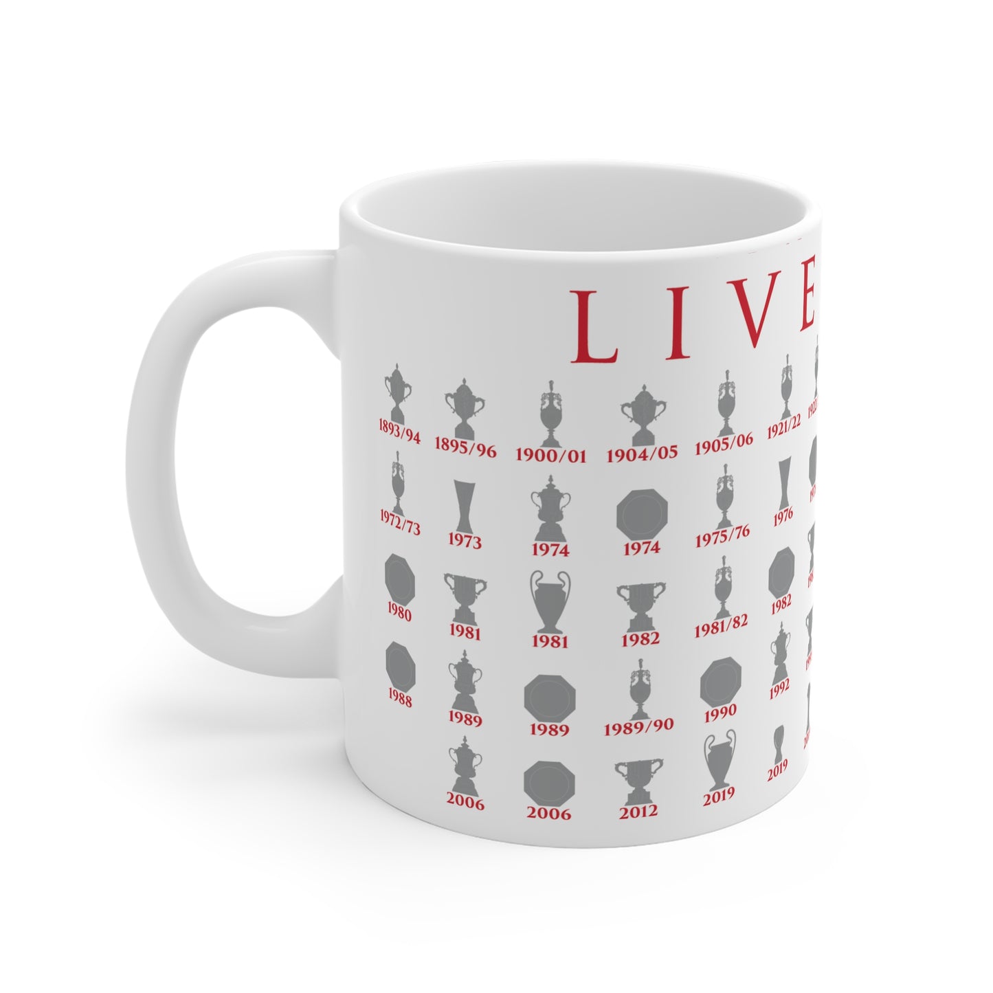 Liverpool Trophies Collection Mug - White